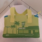 Trader Joe s Nwt Ltd Ed Green blue Insulated Lunch Tote Bag  In Hand Ships Fast