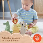 Fisher Price Wood Baby Toy Stack Sort Animals 10 Pieces 1 Year