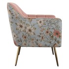 Recycled Pink Floral Velvet Mid-century Modern Chair  Spring Support  2-pack 