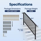 2 Pack Outdoor Stair Hand Rails 6 Step Porch Deck Railing Kit     Galvanized Steel