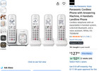 Panasonic Kx-tgd864 Cordless Phone  4 Handsets  White