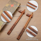 Chopsticks Reusable wooden Dragon And Phoenix Chopsticks Set With Dishwasher Saf