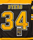 Lyndon Byers Boston Bruins Autographed Custom Black Style Jersey Xl Jsa Hologram