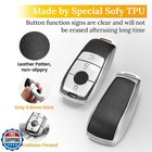 Ctrinews For Mercedes Benz Key Fob Cover With Leather Keychain  Advanced Soft