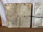 Lot Of 3 Antique Tin Ceiling  2  X 2  Shabby Tile 24  Sq Chic Vtg Crafts 127-23a