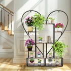 2-pack Half Heart Shape Plant Stand Heavy Duty Planter Rack For Home Office Deco