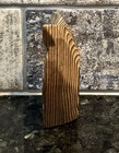 Vintage Cryptomeria Handcarved Wooden Owl Figurine Japan Rustic Decor Art