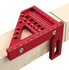 3d Multi-angle Measuring Ruler 45   90   Aluminum Woodworking Square Tool