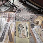 120 Pieces Vintage Scrapbook Washi Stickers Antique Decorative Planner Journal D