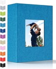 Photo Album 4x6 With 100 Pockets slip-in Picture Albums linen Cover Memory Bo   