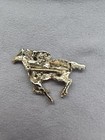 Thoroughbred horse jockey vintage costume Jewelry horse pin brooch