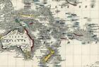 Australia New Holland Zealand Oceania 1840-45 Baedeker Petri Scarce Dutch Map