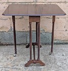 Vintage Antique Solid Cherry Wooden Drop Leaf Gate Leg Dining End Accent Table