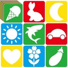 36pcs Drawing Stencils For Kids 8 Inch Sidewalk Chalk Stencils Learning