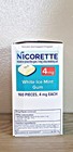 Nicorette Nicotine Gum White Ice Mint 4mg 160-pieces Factory Sealed Box Exp 4-28