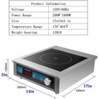 1800w Induction Cooktop Commercial Electric Stove Burner Hot Plate 18h Timer