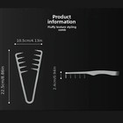 Volumizing Wide Tooth Hair Styling Comb For Men Abs Plastic Textured Grip 8 86in