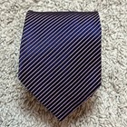 Vintage Ralph Lauren Purple Label Men   s Silk Striped Tie Made By Hand In England