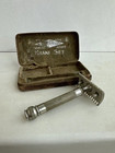 Vintage Wwi Gillette Khaki Set Safety Razor - Made In Usa - Military Issued Case