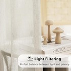  Linen Sheer Curtains For Bedroom  Rod Pocket 52 w X 45 l  pack Of 2   natural