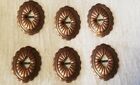 Oval Copper Conchos Nice Embossed Look 6 Per Pack 1 5  X 1 