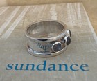 Sundance Catalog Sterling Silver Three Labradorite Stone Ring Size 7