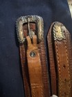 Vintage Sterling Silver And 10k Gold 2pc Ranger Buckle Set  Mexico Maker Mark  