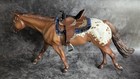 Breyer Traditional Western Saddle Chocolate Brown   Black W Silver Ooak Handmade
