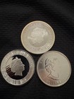 999 Fine Silver Bullion Set Of 3 -troy Ounce -canada australia caiman Island 