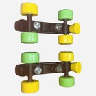 Roller Derby Replacement Trucks Plates Green   Yellow Quad Skates Parts New