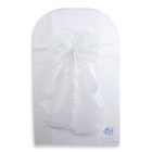 10 Pcs Organza Chair Cover Bow Sash 108 x8  - White - Wedding Party Banquet Ok