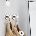 5 Pcs Polished Nickel Robe Towel Hat Coat Hooks Bathroom Hardware Wall Mount