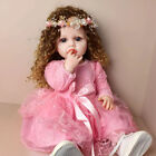 22inch Toddler Girl Reborn Baby Doll Hand-rooted Hair Lifelike Handmade Toy Gift