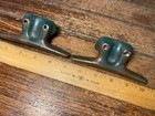 Pair Of Unusual Vintage Solid Bronze 5  Side Mount Cleats  Nice Patina 