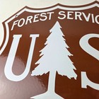 Vintage Forest Service Sign - Agricultural National Park Porcelain Gas Pump Sign