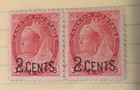 Canada Scott  88 2 Cents Rare Connected Pair Mint Hinged Mh Pair Of Stamps