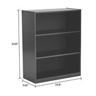 3-shelf Bookcase With Adjustable Shelves  True Black Oak