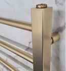 Brushed Brass Heated Towel Rail Straight Bathroom Ladder Radiator Gold - 3 Sizes