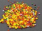 Czech Vintage Antique Glass Seed Beads Opaque Bright Fall Mix Size 13g Bb98-14