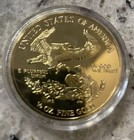 American Lady Liberty - Eagle Gold Plated Metal    commemorative    Coin    1 2 Oz 