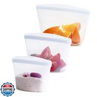Stasher Premium Silicone Reusable Food Storage Bags  3-pack  Clear  Multi-use   