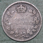 Canada 1904   Sterling Silver 5 Cents   Edward Vii  99    Tracked Shipping