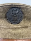 Ww1 Wwi Us Army Enlisted Men   s Visor Hat Od Wool Military Antique