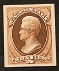 Travelstamps  Us Stamp Proof Scott  157p4 - 2 Cent Proof On Card Mint Hinged