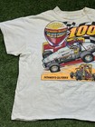 Vintage 90 s Jimmy Sills Sprint Car Racing Silver Crown 100 T-shirt Men s 3xl
