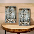 Rustic Anchor Metal Wall Sign 8x12 Inch Nautical Decor For Beach House Lovers