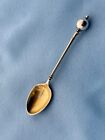 12 George Sharp Coin Silver Ball End Demitasse Spoons With Gold Wash Bowls