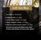Imperial Black Caviar Gift Set  beluga  Osetra  White Sturgeon  Siberian Osetra 