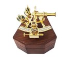 4  Handmade Shiny Brass Sextant Antique Kelvin   Hughes London 1917 W wooden Box