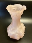 Vintage Imperial Glass Loganberry 10  Vase Pink Frosted Glass